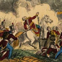 Death of British General Pakenham at Battle of New Orleans