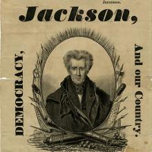 A broadside featuring the electors for presidential candidate Andrew Jackson