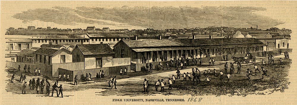 Fisk University was originally established at the site of former Union Army hospital barracks.