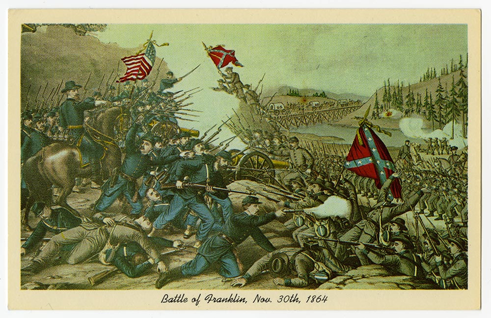 Lithograph of the Battle of Franklin