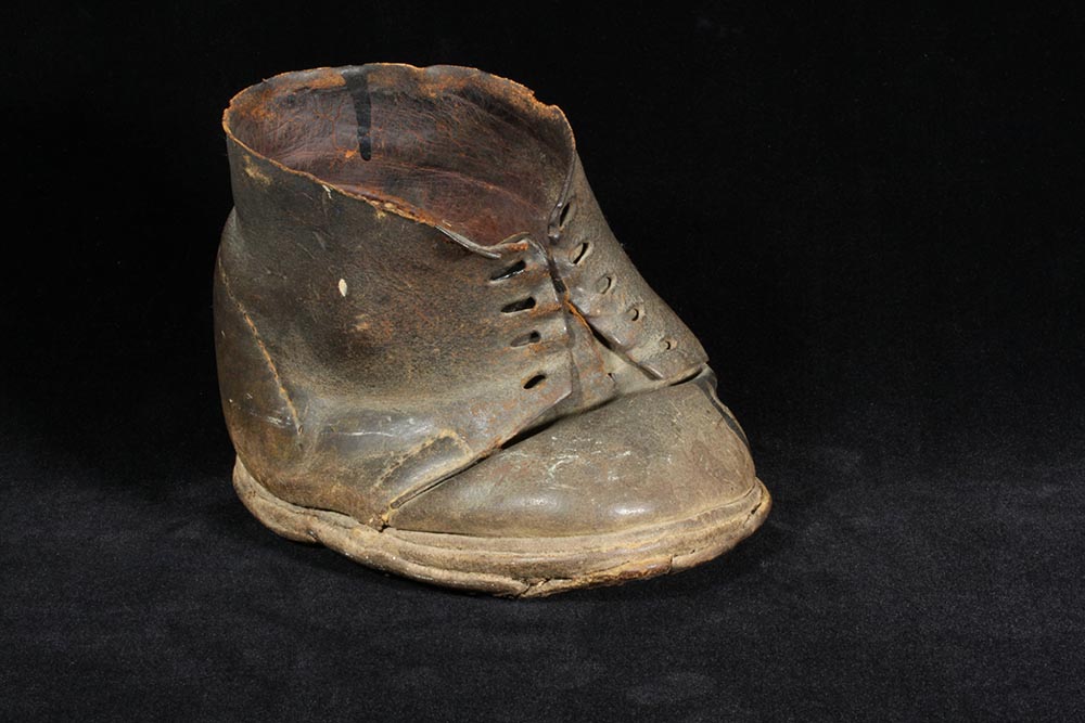 Specially constructed shoe for David M. Dotson, who lost his foot at the Battle of Franklin
