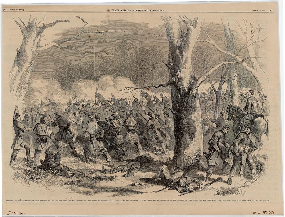 Storming of Fort Donelson by the Iowa Second Regiment